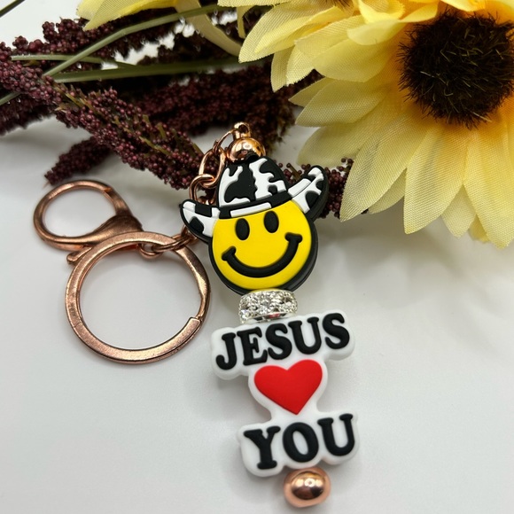 Jesus ❤️ You 🤠 Keychain - Picture 1 of 1